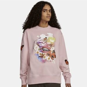 Nike Sportswear Crew Graphic Sweater Peach Pink Mens